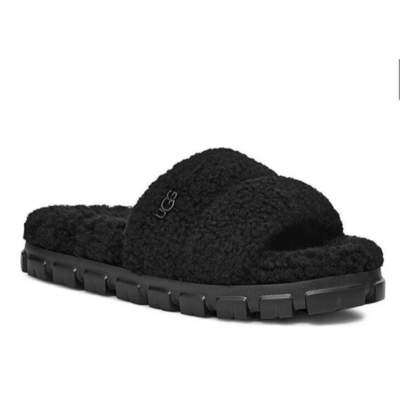 UGG Shoes - Women's Shoes UGG COZETTA CURLY Slipper Slide Sandals 1130838 BLACK Size 9 Usa